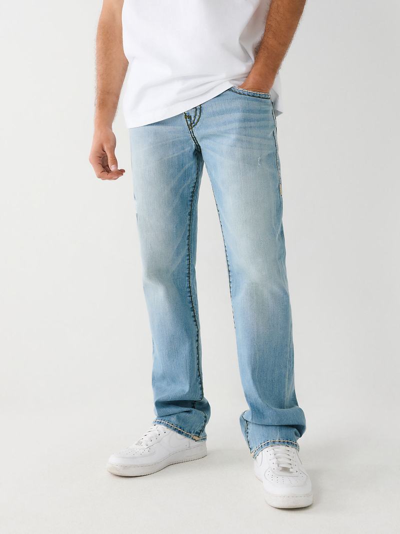 True Religion Ricky Super T Stitch Straight Jeans Herren Waschen | 72613GSDB