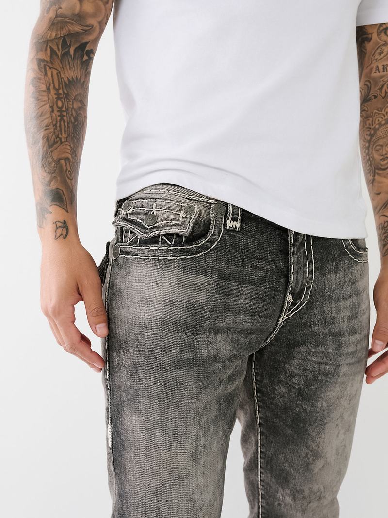 True Religion Ricky Faded Gerade Super T Jeans Herren Waschen | 26957VJAR