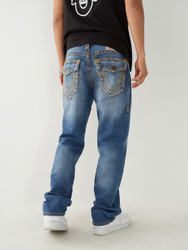 True Religion Ricky Gerade Super T Jeans Herren Waschen | 69084SDUY