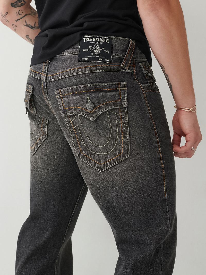 True Religion Ricky Stitch Gerade Big T Jeans Herren Grau Waschen | 95627TEGX