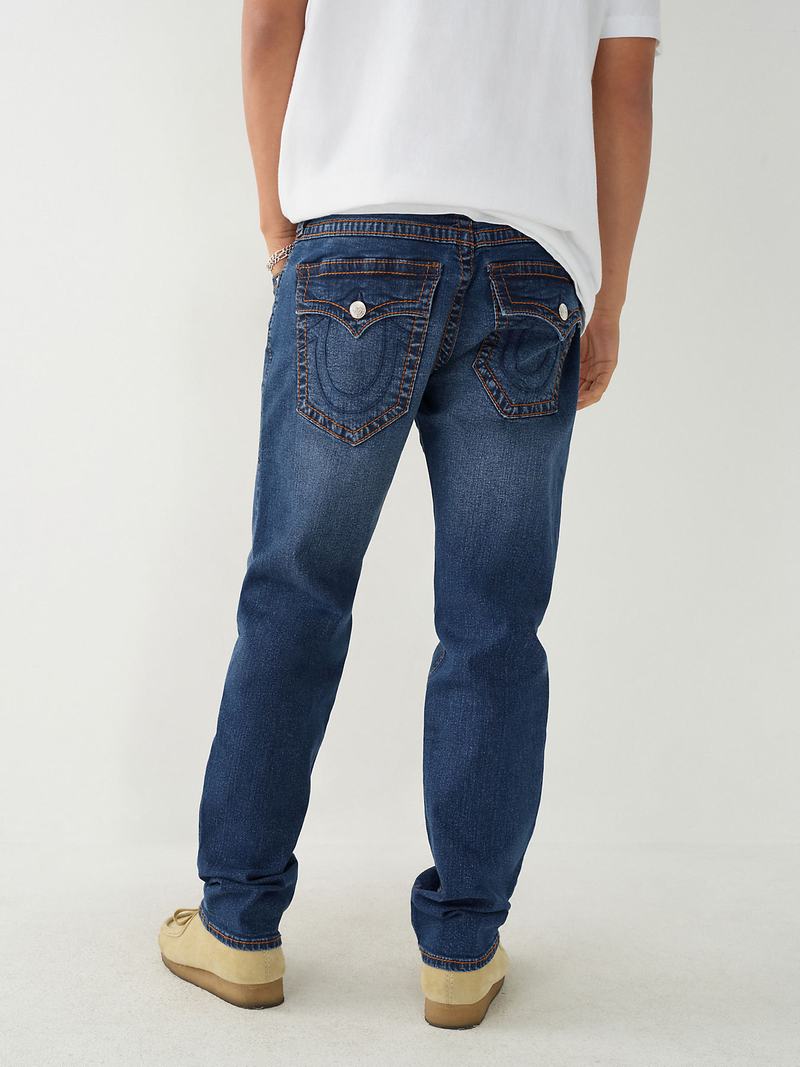 True Religion Geno Big T Stitch Slim Jeans Herren Dunkelwaschen | 90175AZXQ