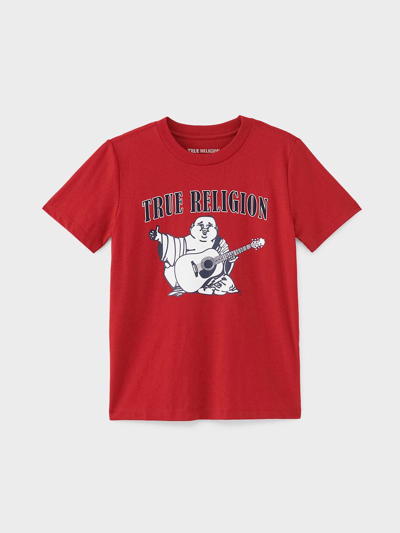 True Religion Buddha Logo T-Shirts Kinder Rot | 28413UHGV