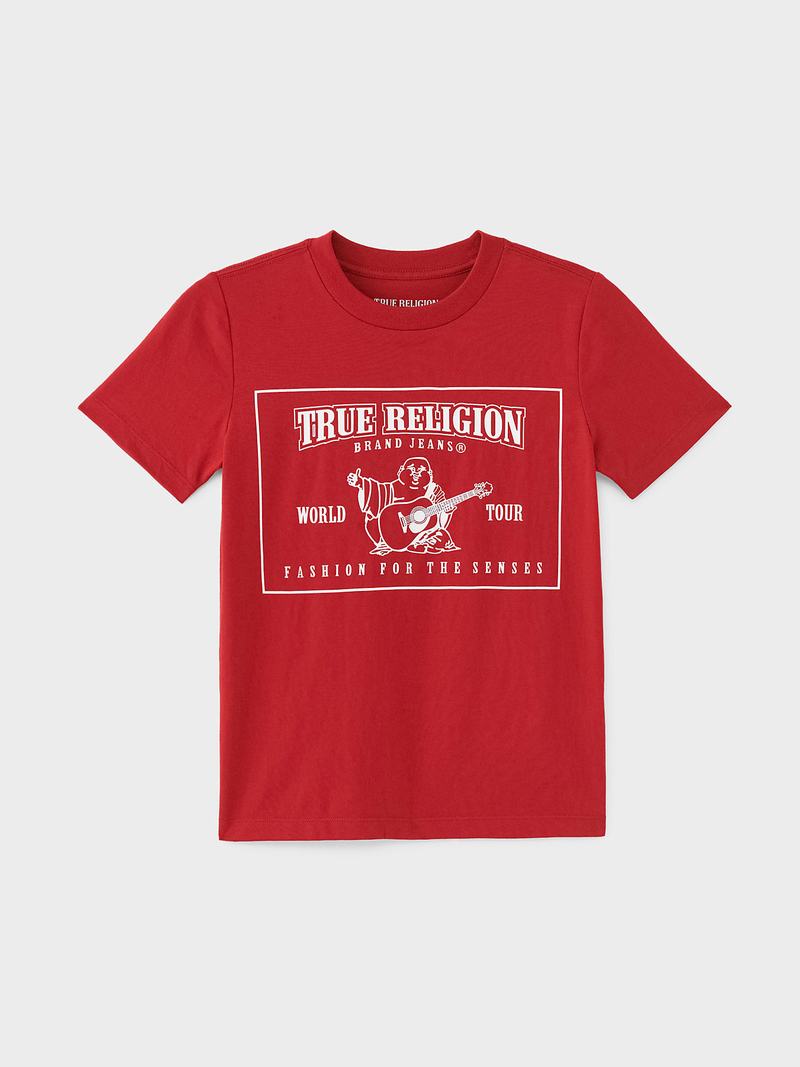 True Religion Buddha T-Shirts Kinder Rot | 96745MYCE