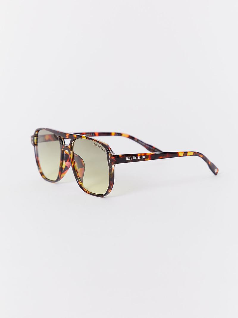 True Religion Tortiose Aviator Sonnenbrille Leopard | 67250MJLE